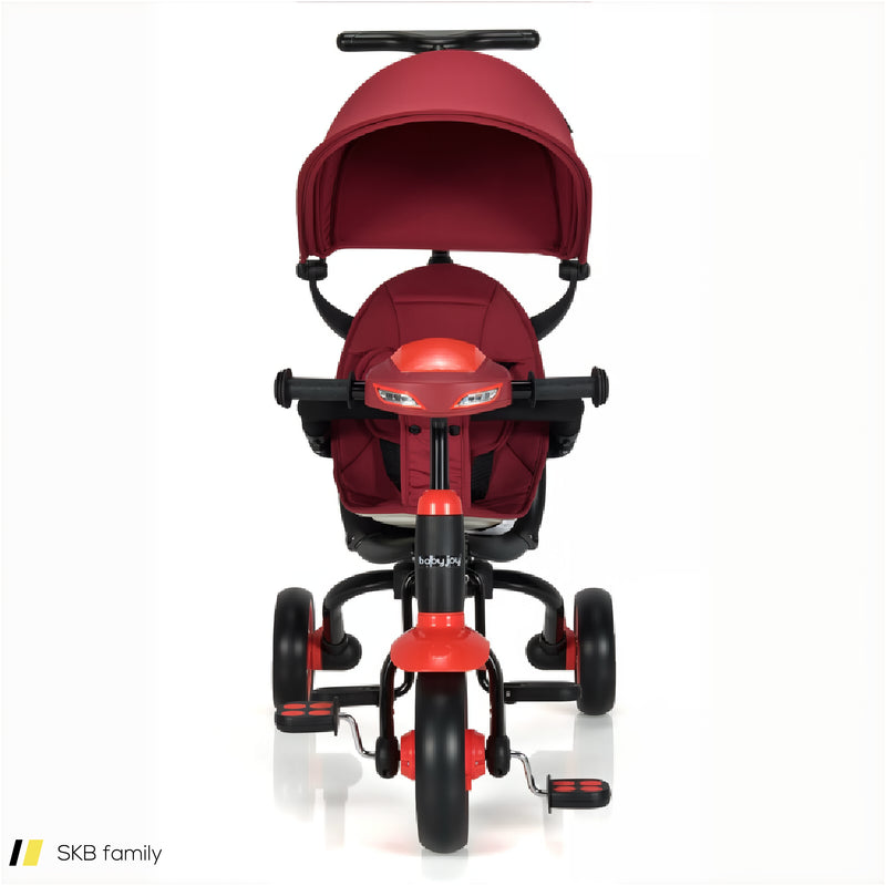 6-In-1 Foldable Baby Tricycle Toddler Stroller With Adjustable Handle 240515-229215