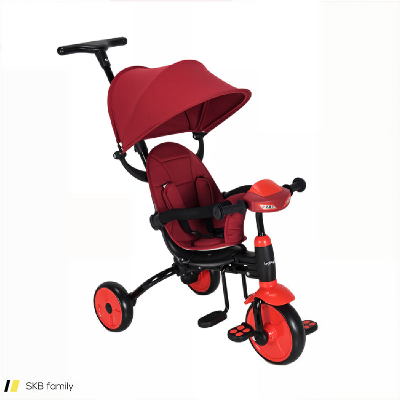 6-In-1 Foldable Baby Tricycle Toddler Stroller With Adjustable Handle 240515-229215