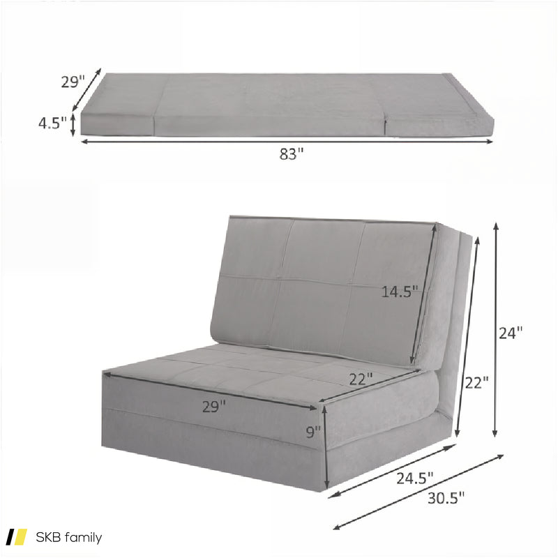 Convertible Lounger Folding Sofa Sleeper Bed 240515-229224