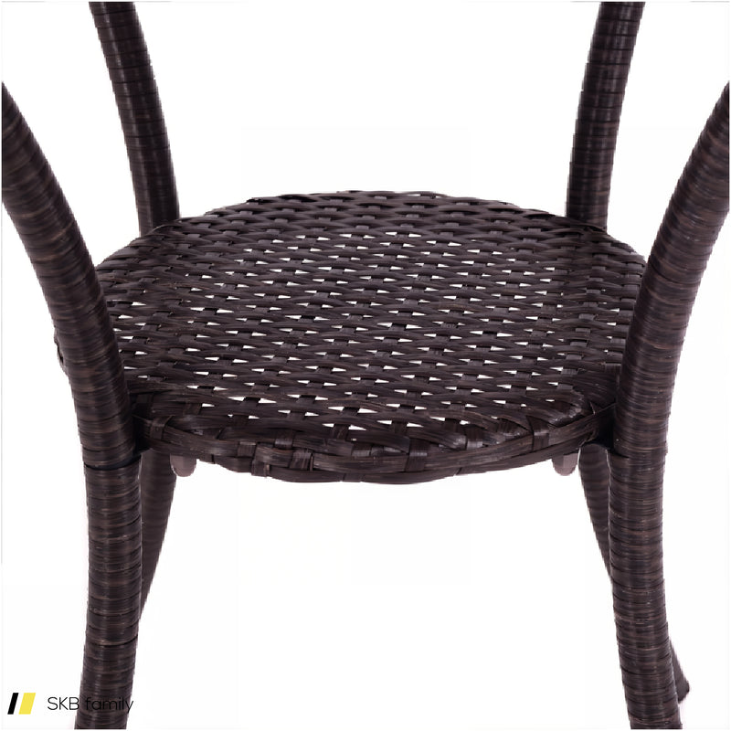 Round Rattan Wicker Coffee Table With Lower Shelf 240515-229227