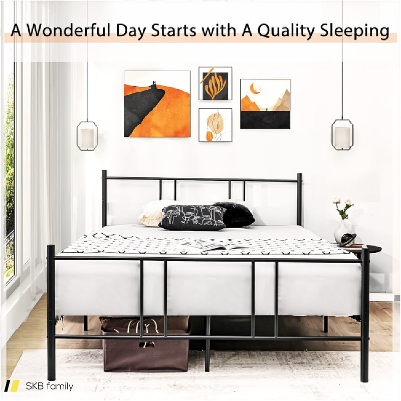 Full/Queen Size Platform Bed Frame With High Headboard 240515-229233