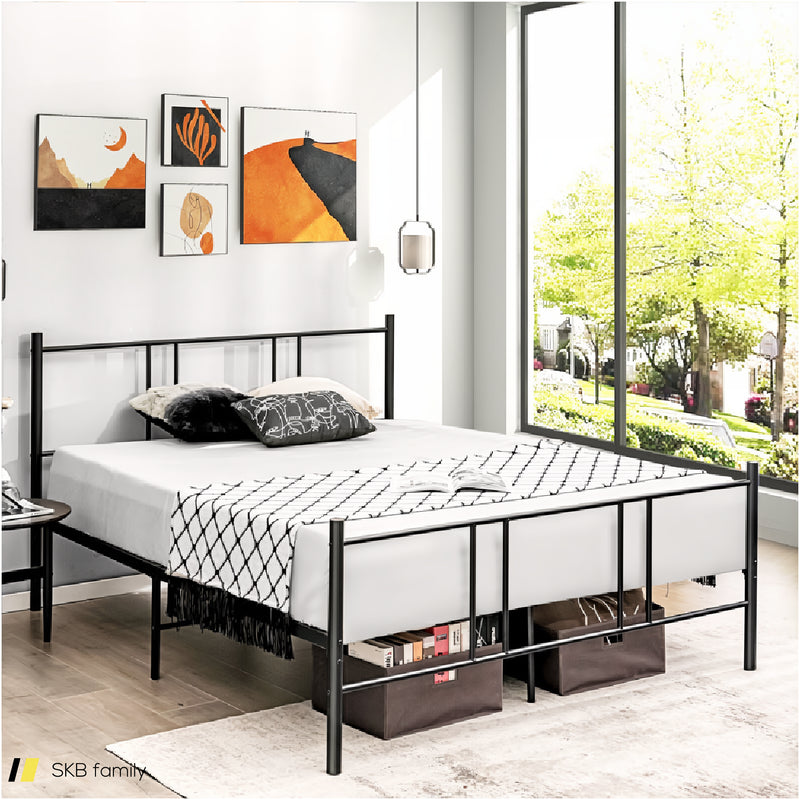 Full/Queen Size Platform Bed Frame With High Headboard 240515-229233