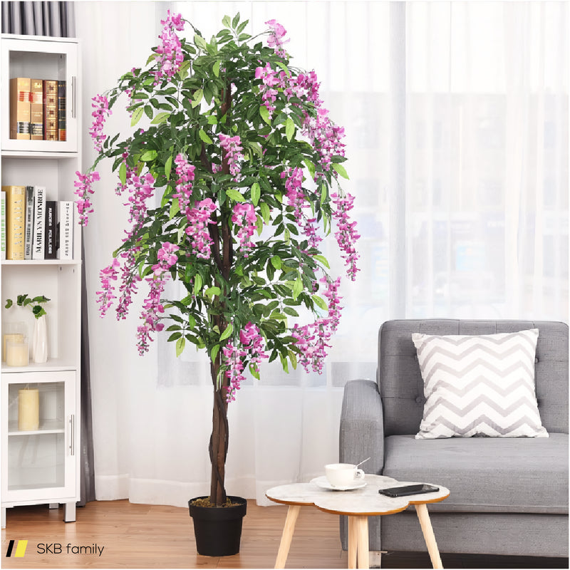 6-Feet Artificial Wisteria Silk Indoor-Outdoor Tree 240515-229246