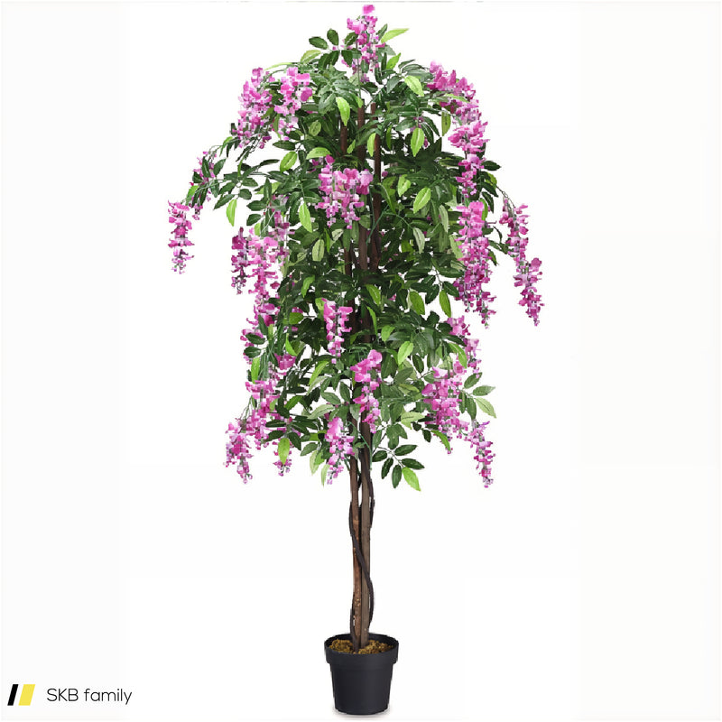 6-Feet Artificial Wisteria Silk Indoor-Outdoor Tree 240515-229246