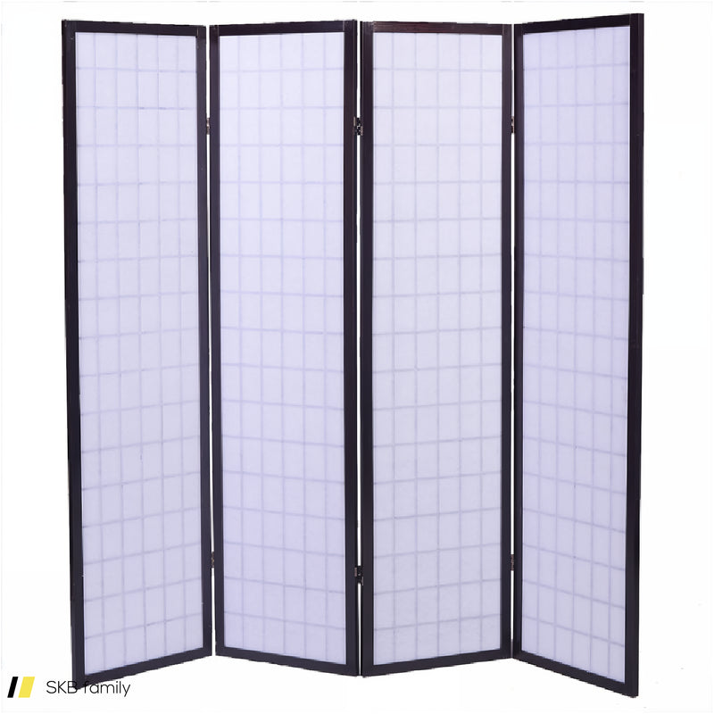 4 Panels Cherry Solid Wood Room Screen 240515-229252