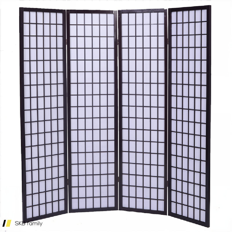 4 Panels Cherry Solid Wood Room Screen 240515-229252