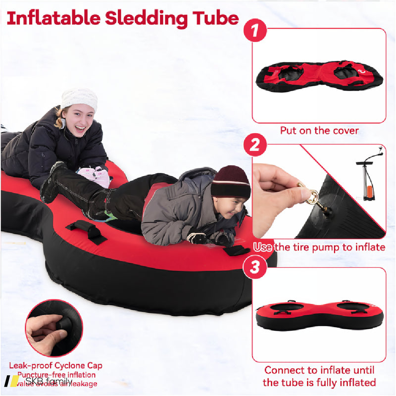 80&Quot; 2-Person Inflatable Snow Sled For Kids And Adults 240515-229253