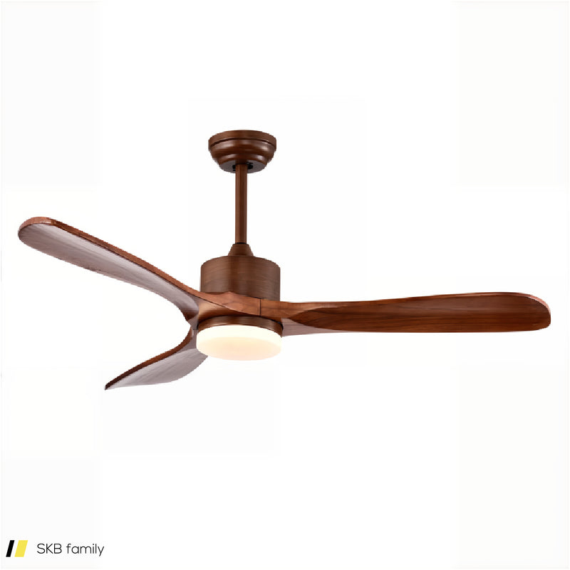 52 Inch Reversible Ceiling Fan With Led Light And Adjustable Temperature 240615-229258