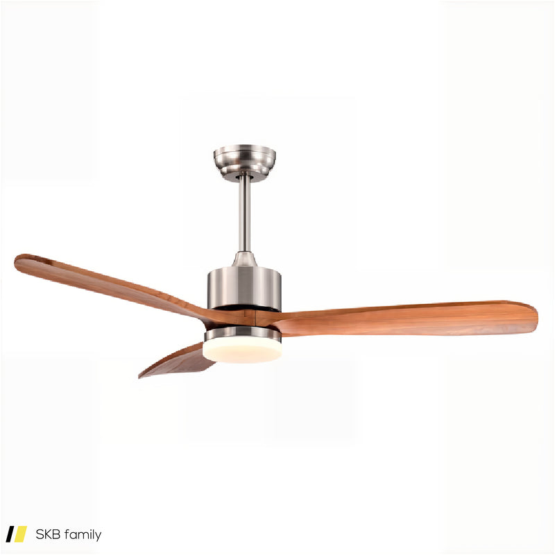 52 Inch Reversible Ceiling Fan With Led Light And Adjustable Temperature 240615-229258