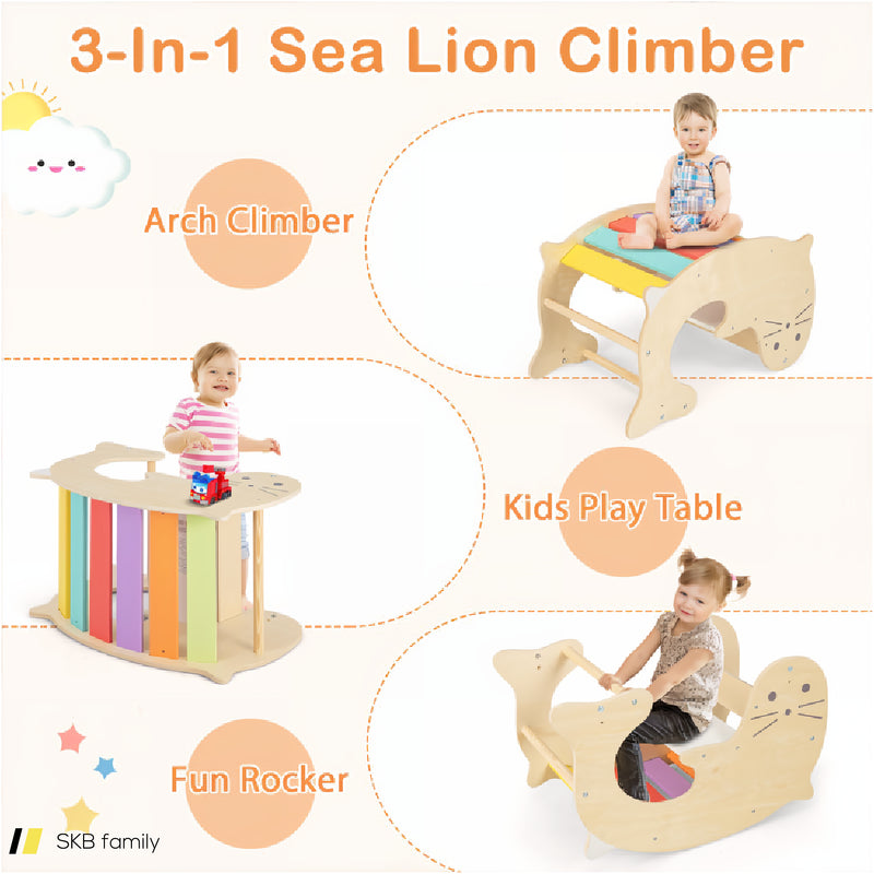 7-In-1 Indoor Climbing Toys For Toddlers With Reversible Ramp 240615-229259