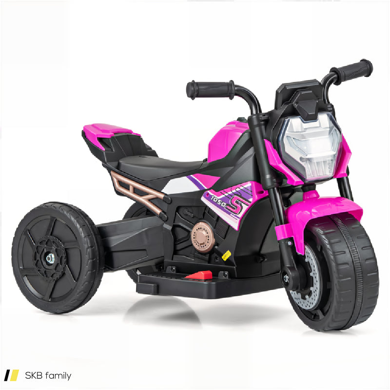 Kids Ride-On Motorcycle 6v Battery Powered Motorbike With Detachable Training Wheels 240615-229260