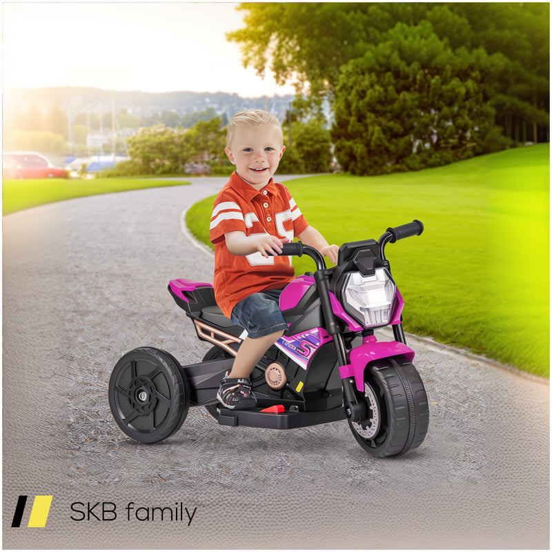 Kids Ride-On Motorcycle 6v Battery Powered Motorbike With Detachable Training Wheels 240615-229260