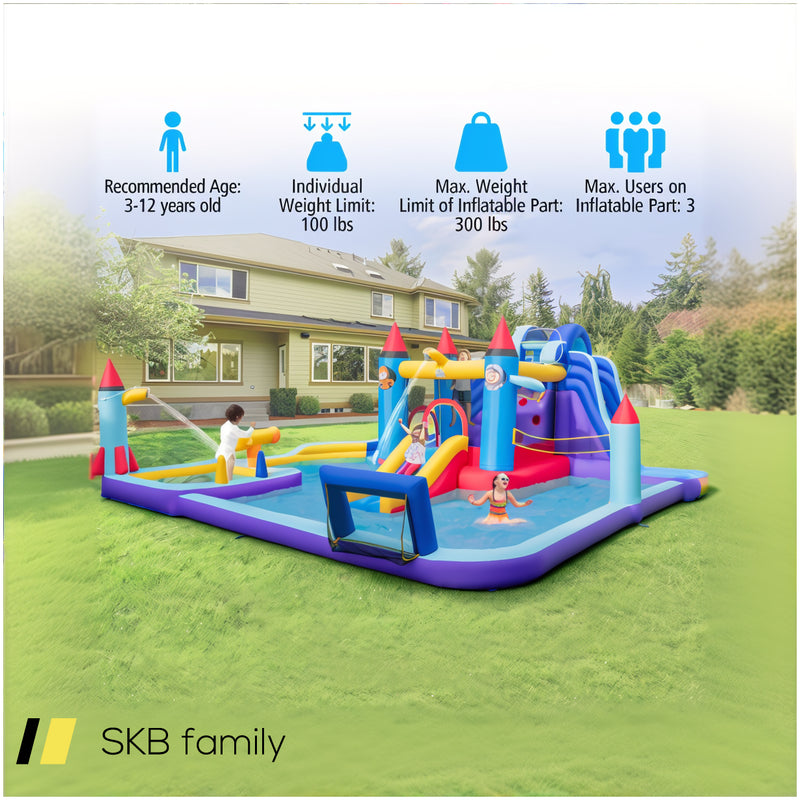 Rocket Theme Inflatable Water Slide Park With 1100w Blower 240615-229275