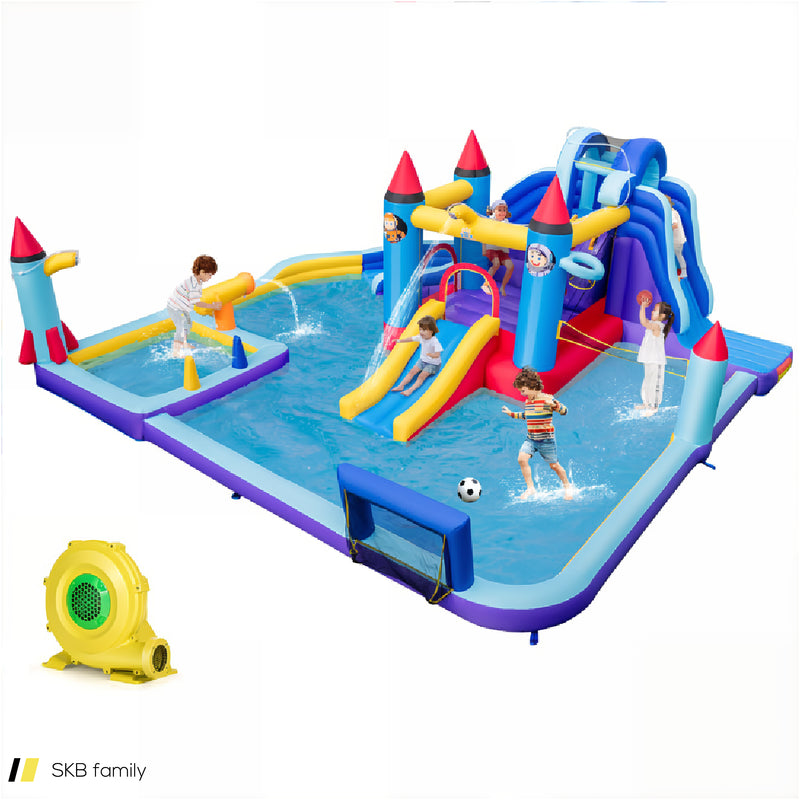 Rocket Theme Inflatable Water Slide Park With 1100w Blower 240615-229275