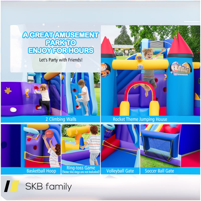 Rocket Theme Inflatable Water Slide Park With 1100w Blower 240615-229275