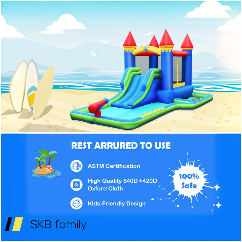 Kids Inflatable Bounce House Water Slide Without Blower 240615-229276