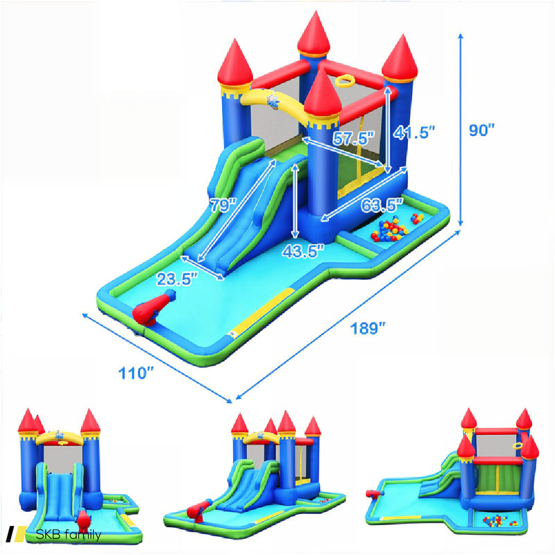 Kids Inflatable Bounce House Water Slide Without Blower 240615-229276