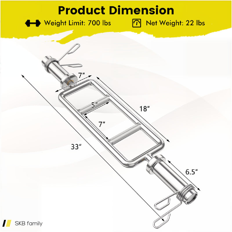 700 Lbs Olympic Triceps Bar With Knurled Handles For Squats, Deadlifts, Shrugs 240615-229279