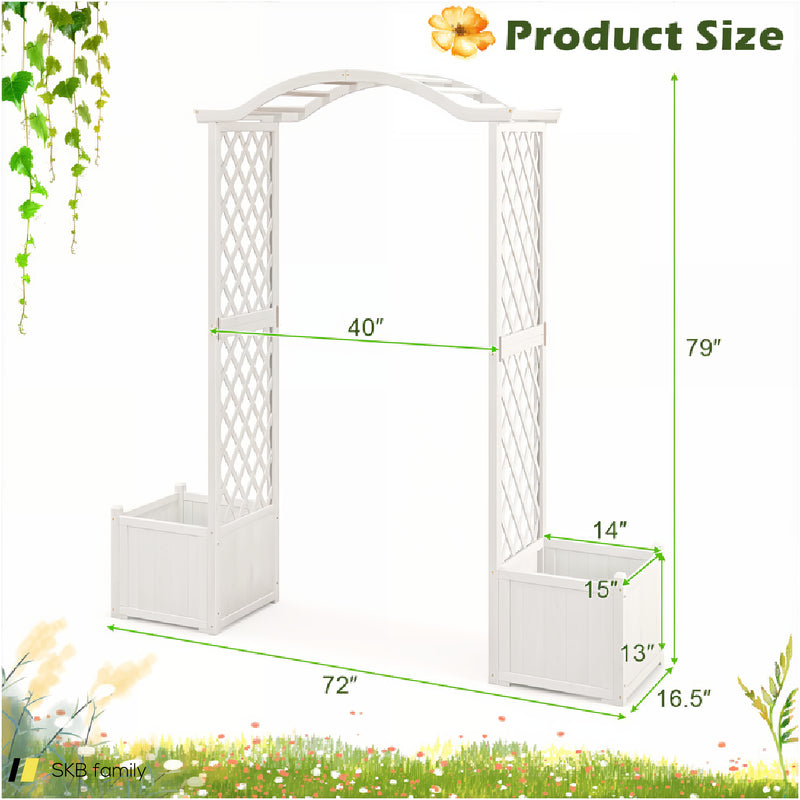 Garden Arbor With Planter 240615-229283