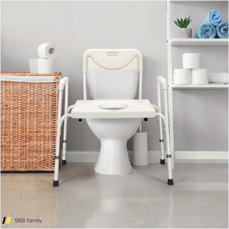 3-In-1 Bedside Commode Portable Toilet With Adjustable Height 240615-229287