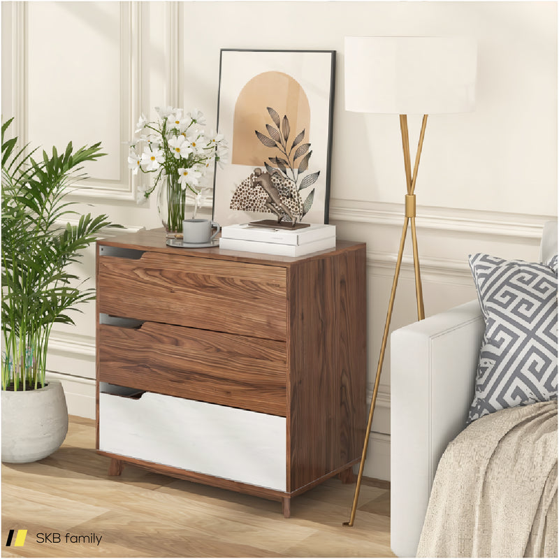 Rustic Farmhouse Wooden Storage Dresser For Bedroom Living Room 240615-229289