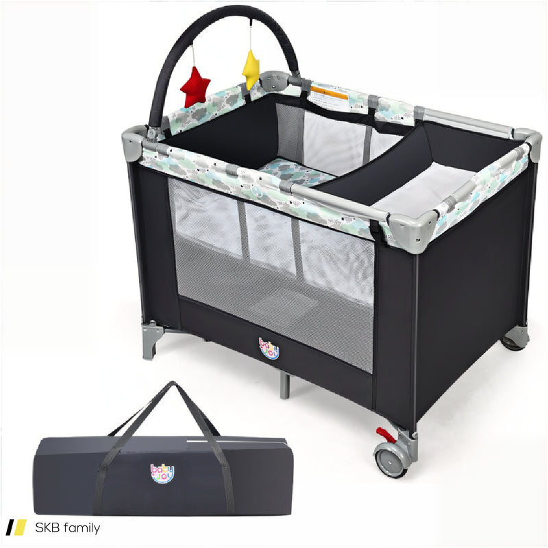 Portable Baby Playard Playpen Nursery Center With Changing Station 240615-229298