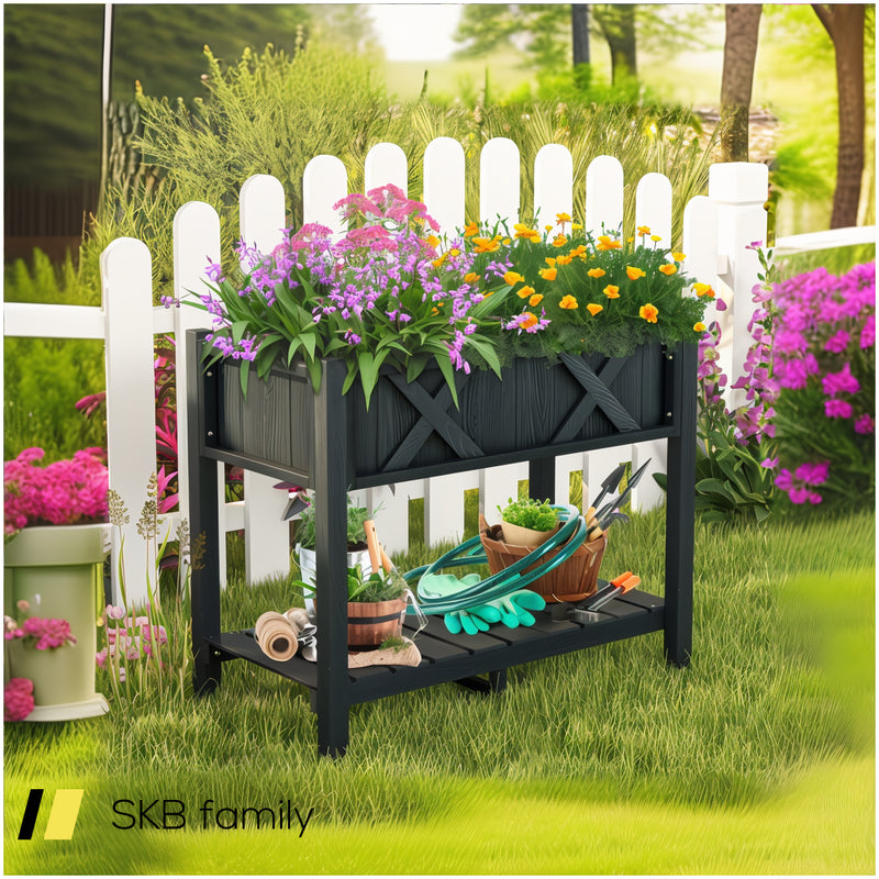 Hips Raised Garden Bed Poly Wood Elevated Planter Box 240615-229305