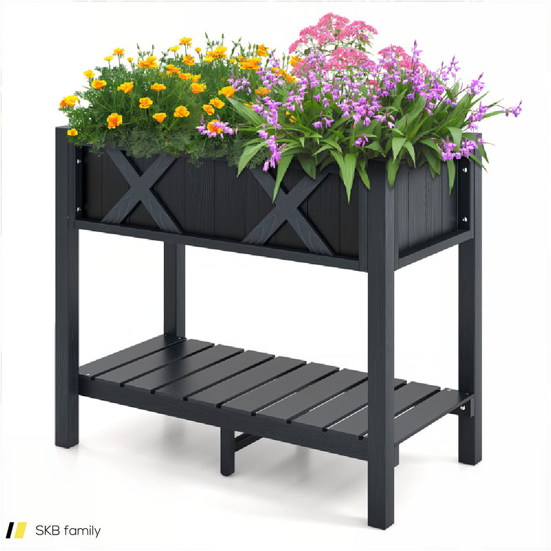 Hips Raised Garden Bed Poly Wood Elevated Planter Box 240615-229305