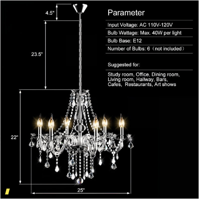 Elegant Crystal Chandelier Ceiling Light 240615-229306