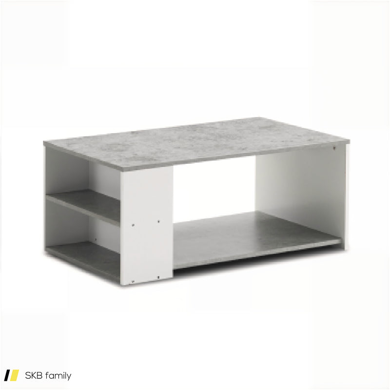 Coffee Table With Storage Shelves And Smooth Surface 240615-229315