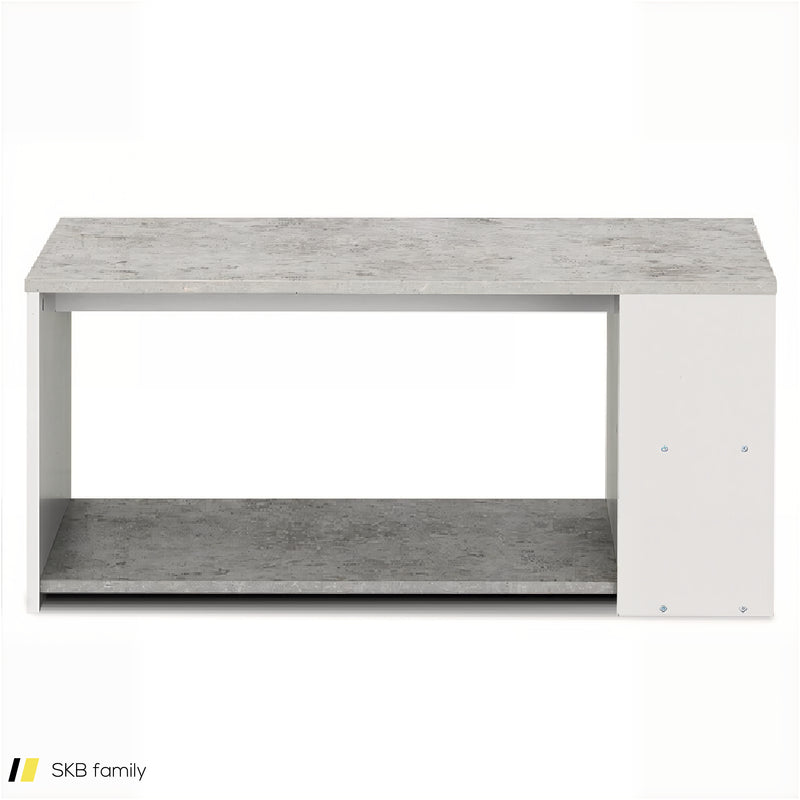 Coffee Table With Storage Shelves And Smooth Surface 240615-229315