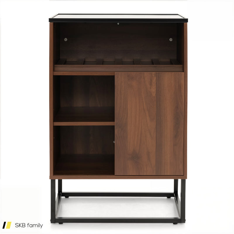 Wine Storage Cabinet Buffet Sideboard With Adjustable Shelf And Sliding Door 240615-229316