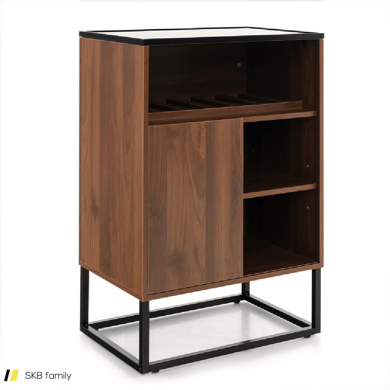 Wine Storage Cabinet Buffet Sideboard With Adjustable Shelf And Sliding Door 240615-229316