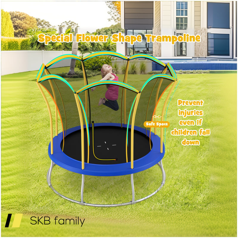 10 Feet Unique Flower Shape Trampoline With Galvanized Steel Frame 240615-229318