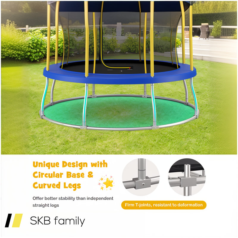 10 Feet Unique Flower Shape Trampoline With Galvanized Steel Frame 240615-229318