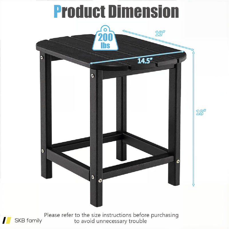 18 Inch Weather Resistant Side Table For Garden Yard Patio 240615-229323