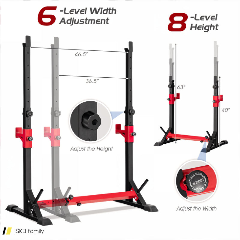 Adjustable Squat Rack Stand For Home Gym Fitness 240615-229326