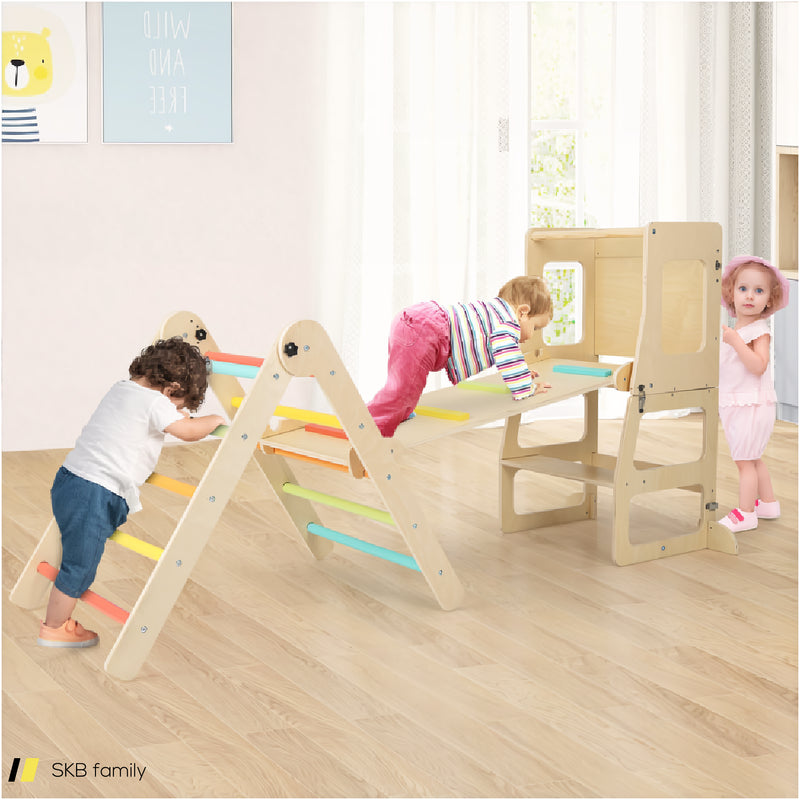 7-In-1 Toddler Climbing Toy Connected Table And Chair Set For Boys And Girls Aged 3-14 Years Old 240615-229329