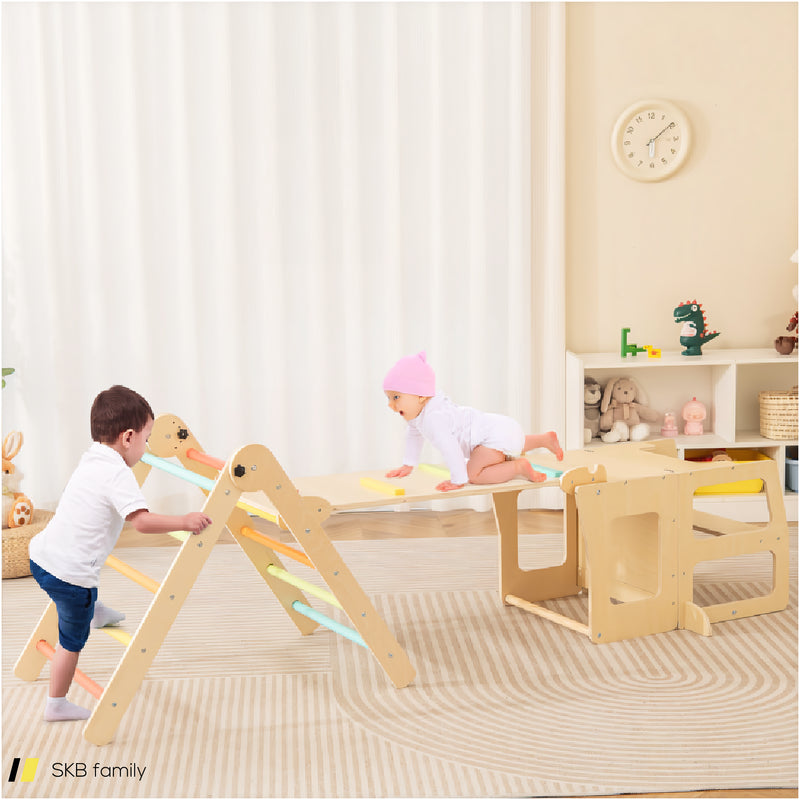 7-In-1 Toddler Climbing Toy Connected Table And Chair Set For Boys And Girls Aged 3-14 Years Old 240615-229329