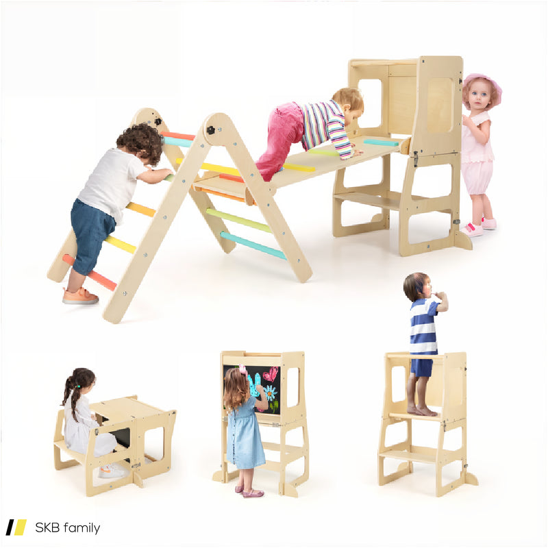 7-In-1 Toddler Climbing Toy Connected Table And Chair Set For Boys And Girls Aged 3-14 Years Old 240615-229329