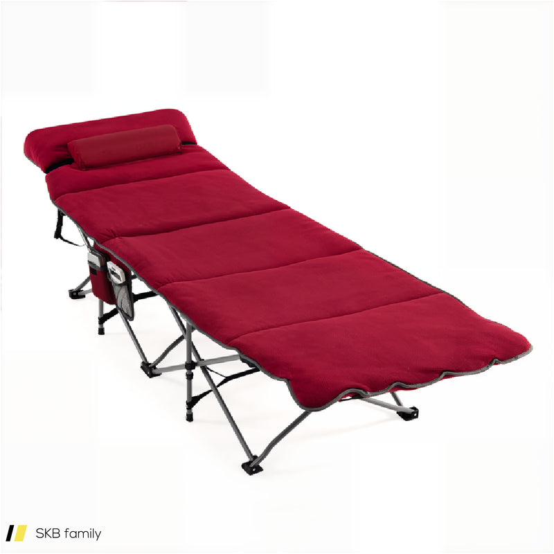 Folding Retractable Travel Camping Cot With Mattress And Carry Bag 240615-229330