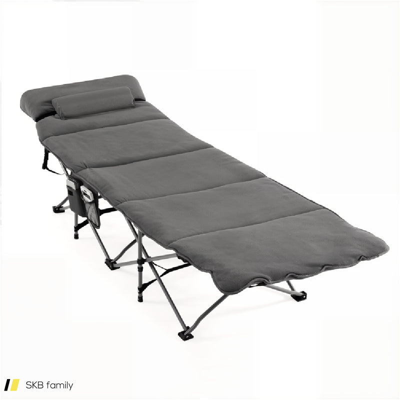 Folding Retractable Travel Camping Cot With Mattress And Carry Bag 240615-229330