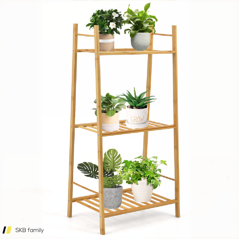 3 Tiers Vertical Bamboo Plant Stand 240615-229336