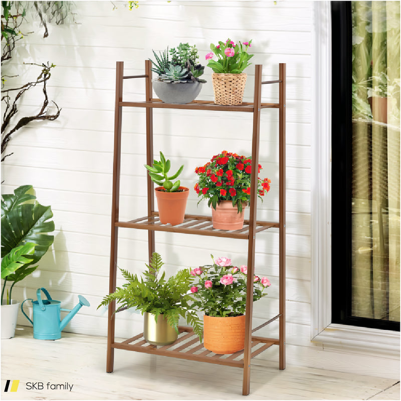 3 Tiers Vertical Bamboo Plant Stand 240615-229336