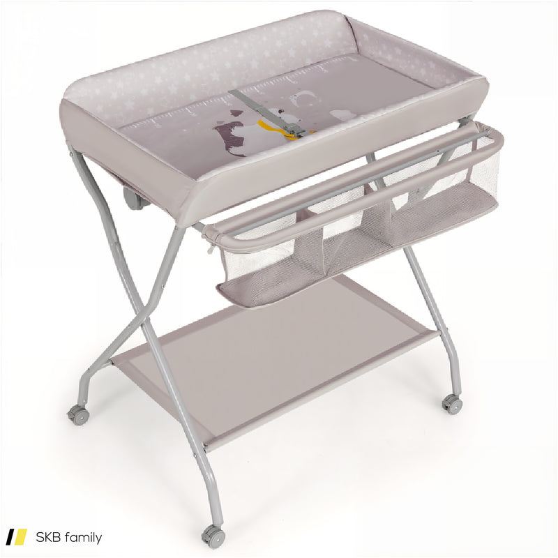 Baby Changing Table With Safety Belt And 4-Side Defence 240615-229337