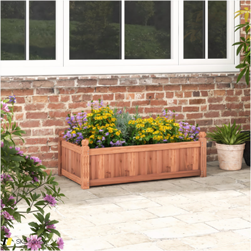 46 X 24 X 16 Inch Rectangular Planter Box With Drainage Holes For Backyard Garden Lawn 240615-229341