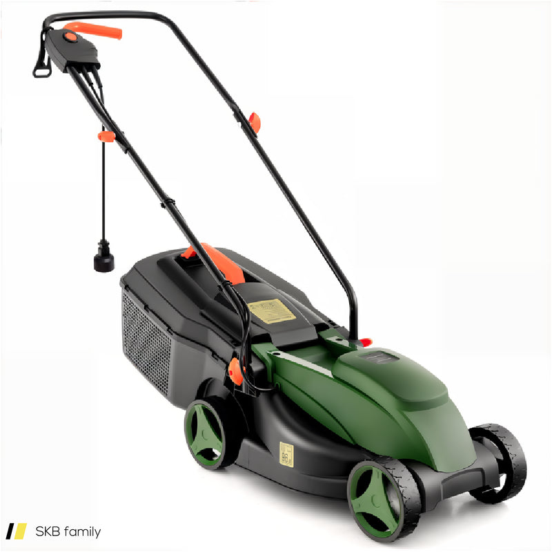 12-Amp 13.5 Inch Adjustable Electric Corded Lawn Mower With Collection Box 240615-229343