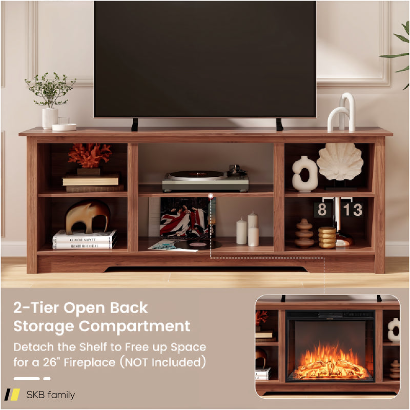 70-Inch Tv Stand For Up To 75&Quot; Flat Screen Tvs With Adjustable Shelves 240615-229345