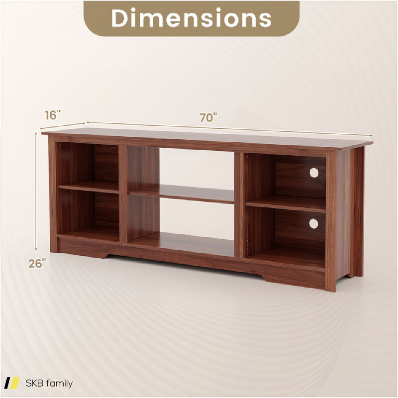 70-Inch Tv Stand For Up To 75&Quot; Flat Screen Tvs With Adjustable Shelves 240615-229345