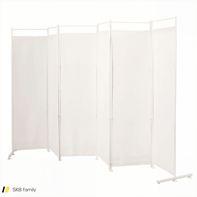 6 Feet 6-Panel Room Divider With Steel Support Base 240615-229346